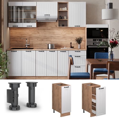 Meuble De Cuisine Fame-line 57152 Blanc Campagne 30cm Sans Pt