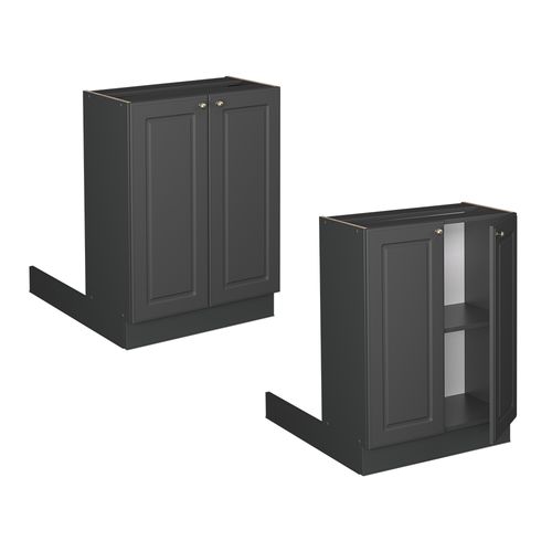 Îlot De Cuisine Fame-line 57194 Anthrazit-gold Landhaus 60cm Sans Pt