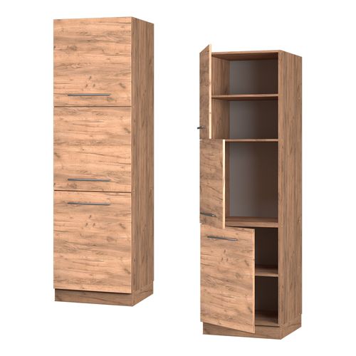 Meuble Pour Four Fame-line 57233 Chêne De Force Doré 60cm