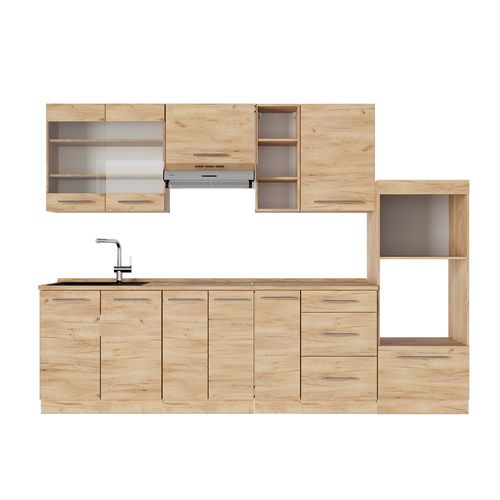 Cuisine Fame-line 57245 Chêne De Force Doré 280cm , Pt Chêne