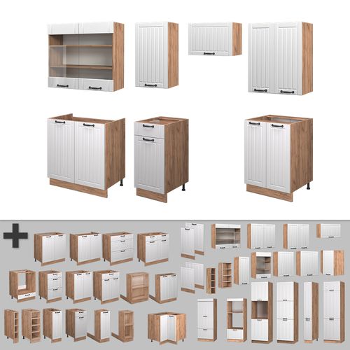 Cuisine Fame-line 57247 Blanc Campagne 240cm Sans Pt