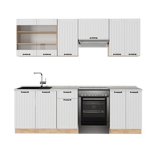 Cuisine Fame-line 57247 Blanc Campagne 240cm Sans Pt