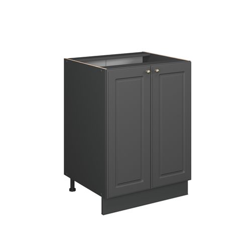 Meuble Bas De Cuisine Fame-line 57256 Anthrazit-gold Landhaus 60cm , Pt Anthracite