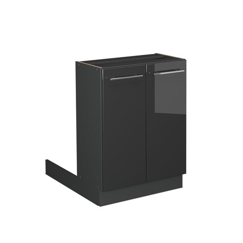 Îlot De Cuisine Fame-line 57276 Anthracite Haute Brillance 60cm Sans Pt