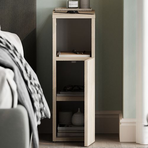 Table De Chevet Enton 57306 Sonoma 20x59.5cm Avec 1 Porte