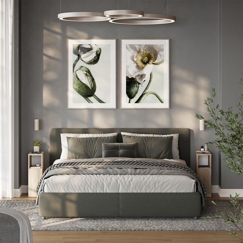 Table De Chevet Enton 57306 Sonoma 20x59.5cm Avec 1 Porte