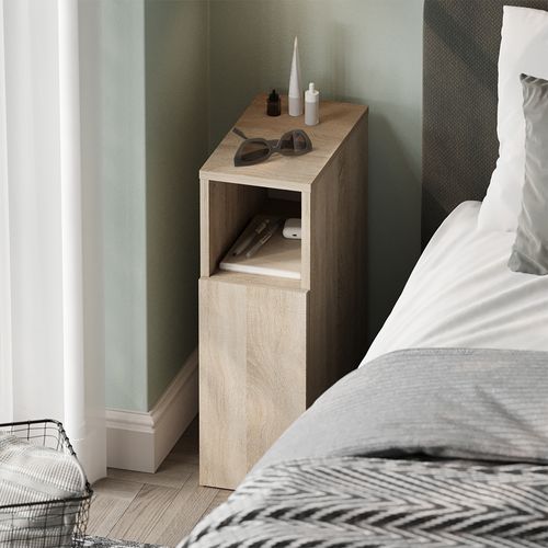 Table De Chevet Enton 57306 Sonoma 20x59.5cm Avec 1 Porte