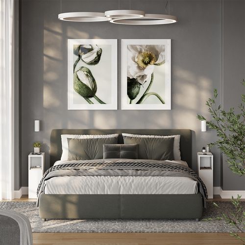 Table De Nuit Enton 57309 Blanc Set De 2 Pièces