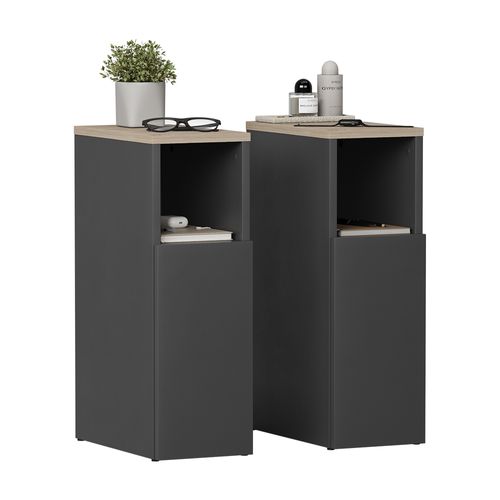 Table De Nuit Enton 57312 Anthracite/sonoma Set De 2 Pièces