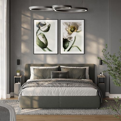 Table De Nuit Enton 57312 Anthracite/sonoma Set De 2 Pièces