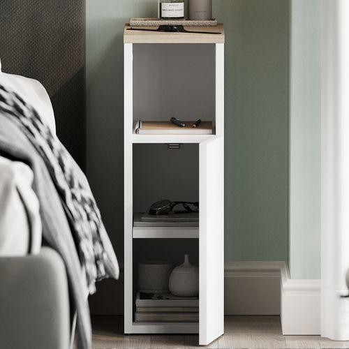 Table De Nuit Enton 57313 Blanc/sonoma Set De 2 Pièces