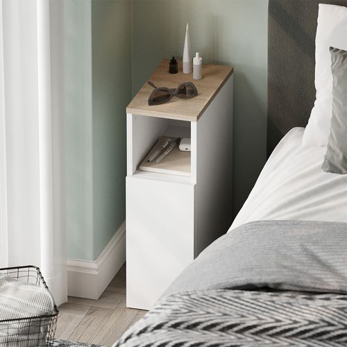 Table De Nuit Enton 57313 Blanc/sonoma Set De 2 Pièces