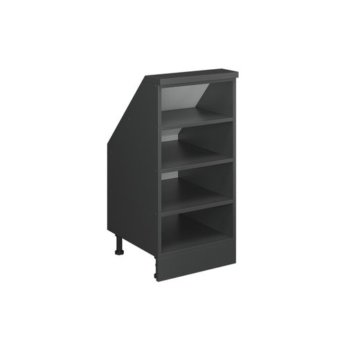 Meuble De Rangement Sous Pente Rion 57350 Anthracite 40x81.6cm Avec 4 Compartiments