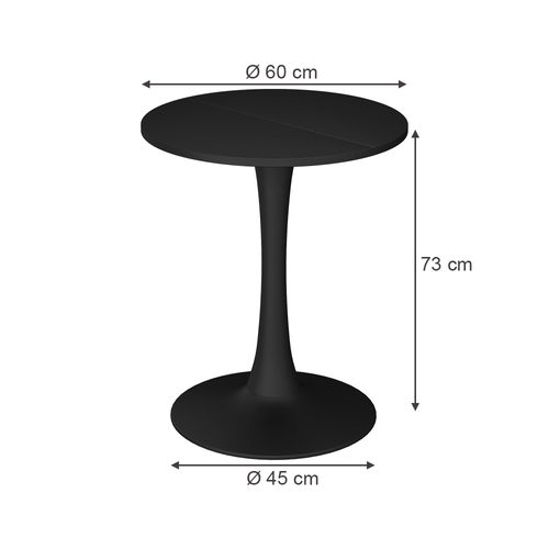 Table à Manger Carl 57355 Noir 60x60cm