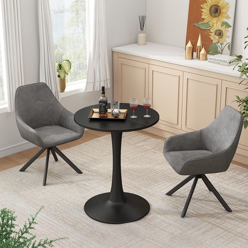 Table à Manger Carl 57355 Noir 60x60cm