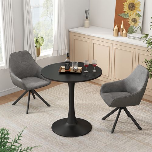 Table à Manger Carl 57357 Noir 70x70cm