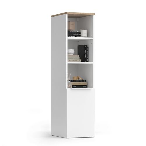 Armoire Universelle Wido 57434 Blanc/sonoma 30.2x120cm Avec Une Porte