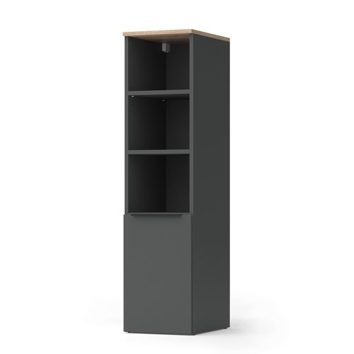Armoire Universelle Wido 57435 Anthracite/sonoma 30.2x120cm Avec Une Porte