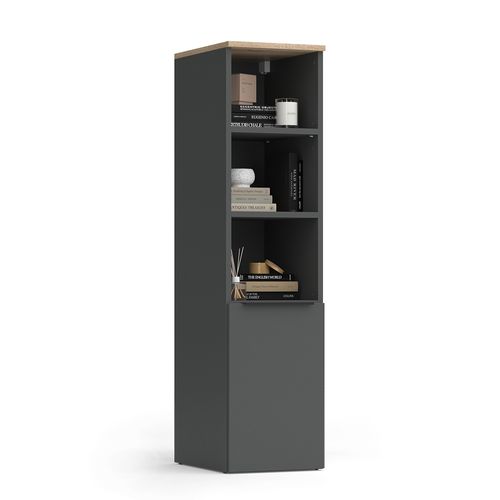 Armoire Universelle Wido 57435 Anthracite/sonoma 30.2x120cm Avec Une Porte
