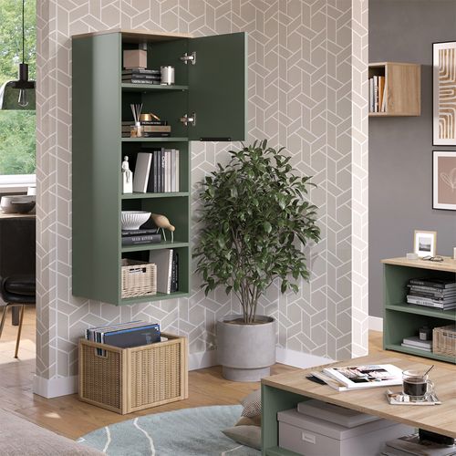 Armoire Universelle Wido 57441 Vert 40.2x120cm Avec Une Porte