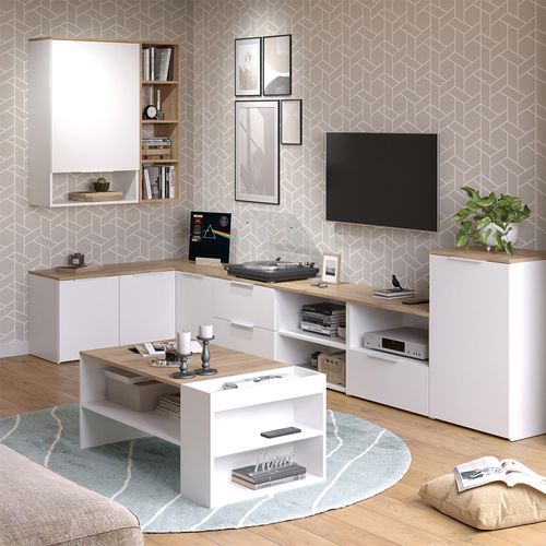 Commode Wido 57442 Blanc 50x80cm Avec Étagère