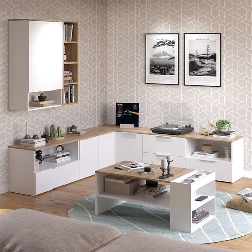 Commode Wido 57446 Blanc/sonoma 60x50cm Avec Rabat