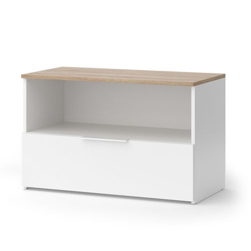 Commode Wido 57450 Blanc/sonoma 80x50cm Avec 1 Compartiment Fermé