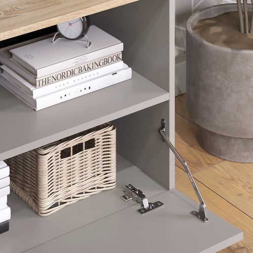 Commode Wido 57452 Grège 80x50cm Avec 1 Compartiment Fermé