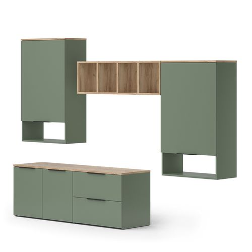 Meuble-paroi Wido 57454 Vert 5 Parties