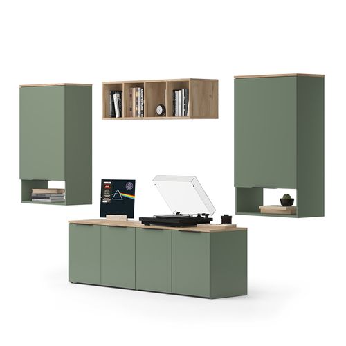 Meuble-paroi Wido 57455 Vert 5 Parties