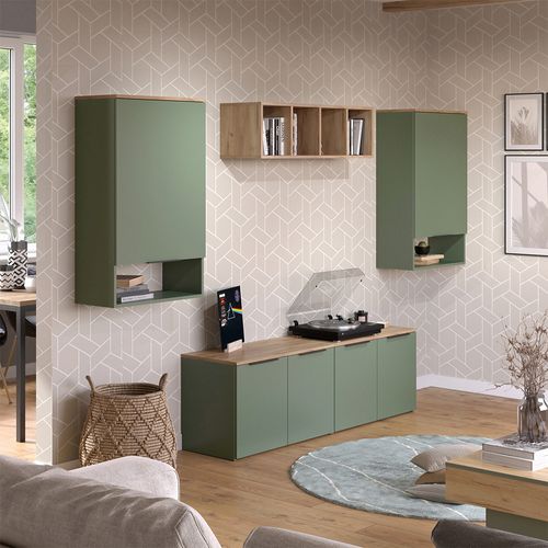 Meuble-paroi Wido 57455 Vert 5 Parties