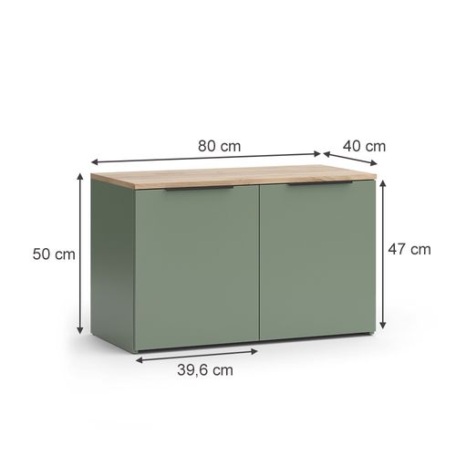 Meuble-paroi Wido 57456 Vert 2 Parties