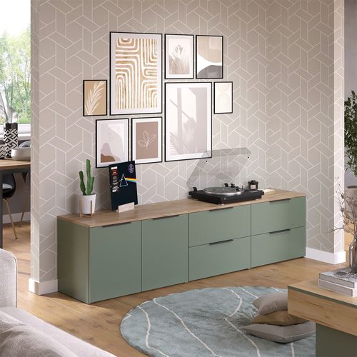 Meuble-paroi Wido 57457 Vert 3 Parties