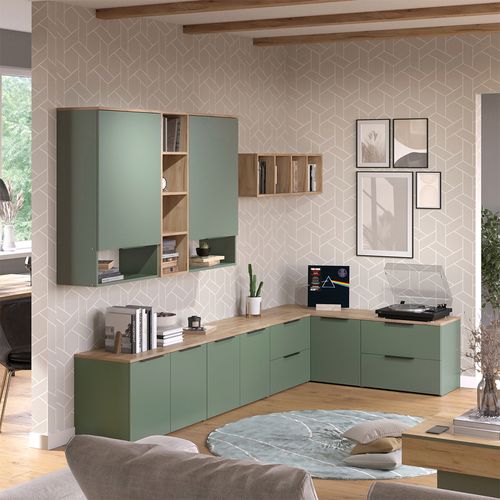 Meuble-paroi Wido 57458 Vert 9 Parties