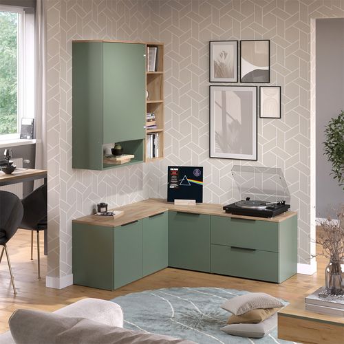 Meuble-paroi Wido 57459 Vert 5 Parties