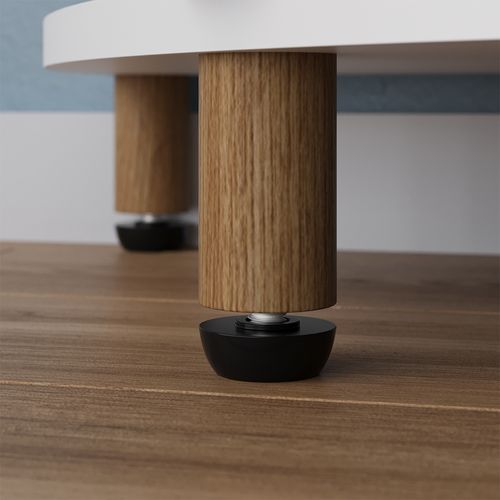 Étagère Dangle Bivio 57471 Blanc/pin 29x163.5cm Avec 6 Compartiments De Rangement