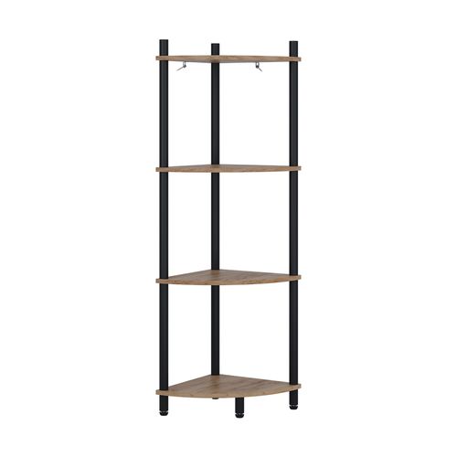 Étagère Dangle Bivio 57473 Chêne Doré/anthracite 29x102.5cm Avec 4 Compartiments De Rangement
