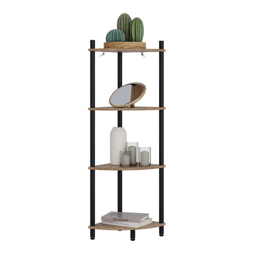 Étagère Dangle Bivio 57473 Chêne Doré/anthracite 29x102.5cm Avec 4 Compartiments De Rangement