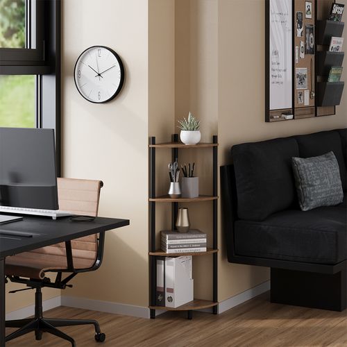 Étagère Dangle Bivio 57473 Chêne Doré/anthracite 29x102.5cm Avec 4 Compartiments De Rangement