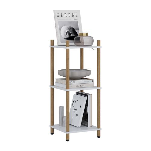 Étagère Dangle Bivio 57476 Blanc/pin 30x72cm 3 Étagères