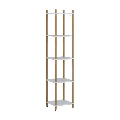 Étagère Dangle Bivio 57478 Blanc/pin 30x133cm 5 Surfaces De Rangement