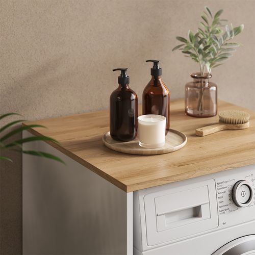 Armoire Machine à Laver Viktor 57504 Blanc/artisan 68x88.2cm