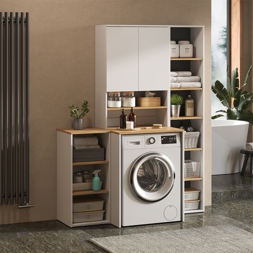 Armoire Machine à Laver Viktor 57504 Blanc/artisan 68x88.2cm