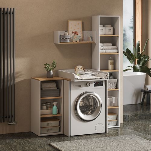 Etagère Viktor 57513 Blanc/artisan 67.8x20cm