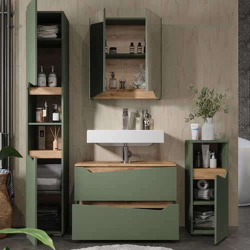Meubles Bain Marelle 57531 Vert/artisan 4 Parties