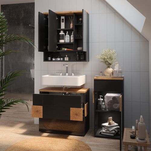 Meubles Bain Eden 57533 Anthracite 3 Parties