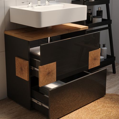 Meubles Bain Eden 57534 Anthracite 3 Parties