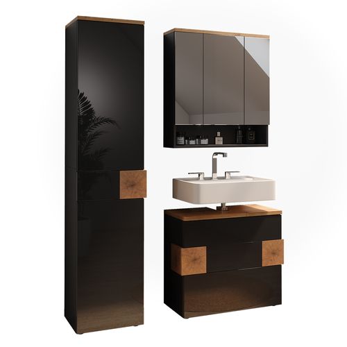 Meubles Bain Eden 57534 Anthracite 3 Parties