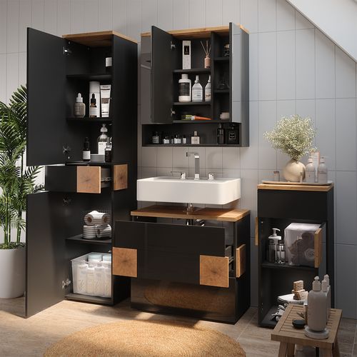 Meubles Bain Eden 57535 Anthracite 4 Parties