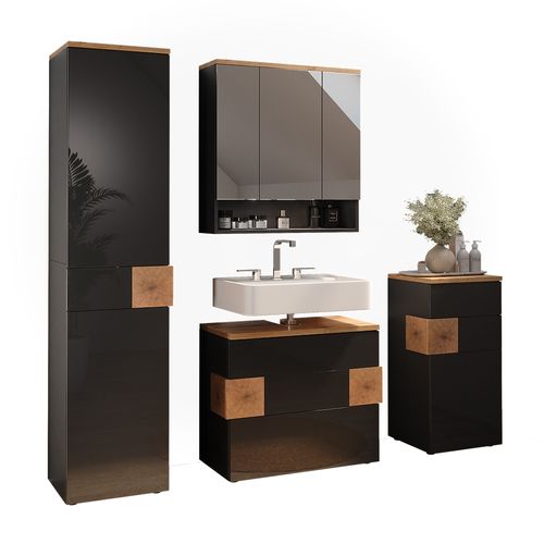 Meubles Bain Eden 57535 Anthracite 4 Parties